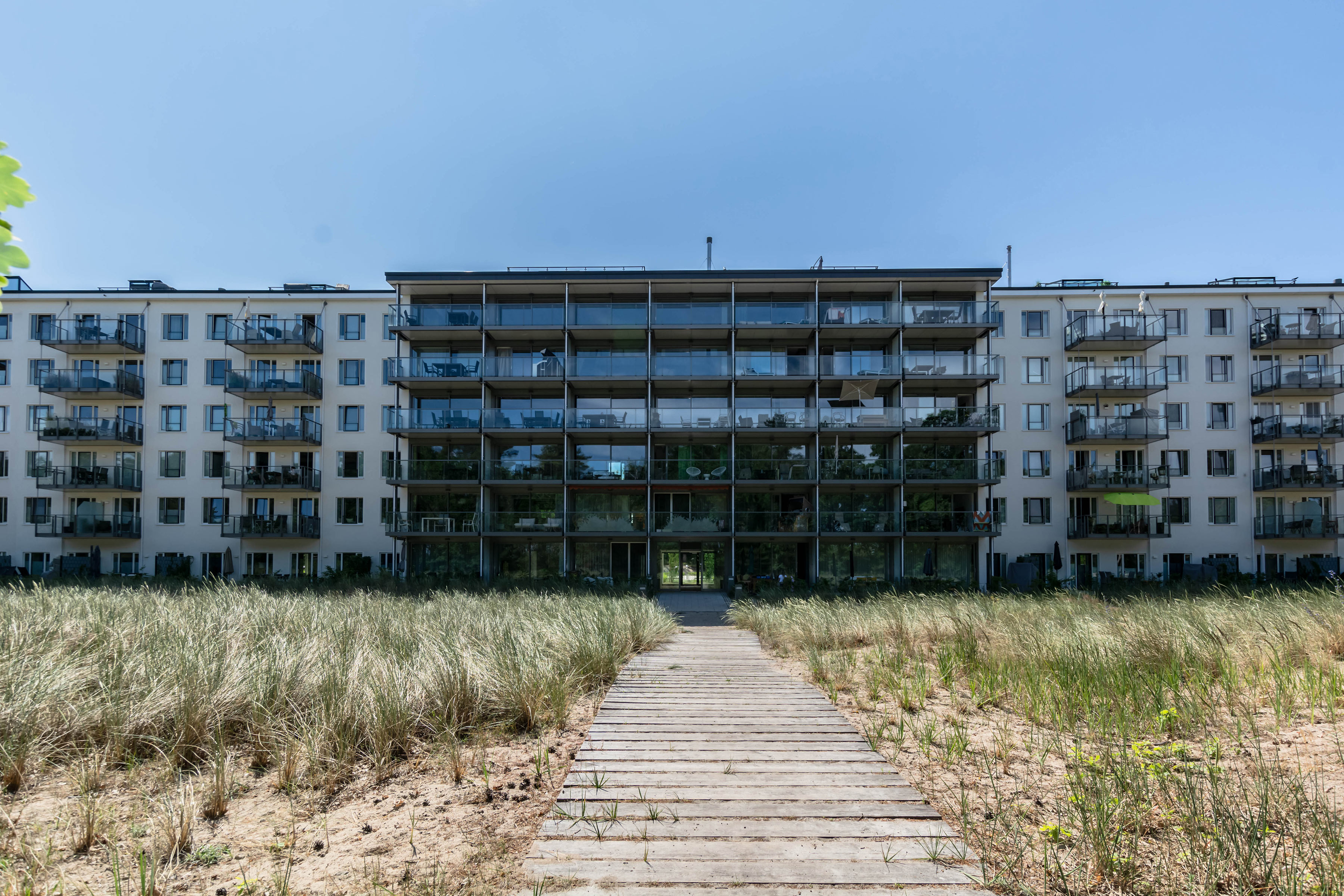 Prora vom Strand aus